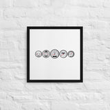 Porsche 911 993 Carrera (1994-1998) MPH | Framed canvas