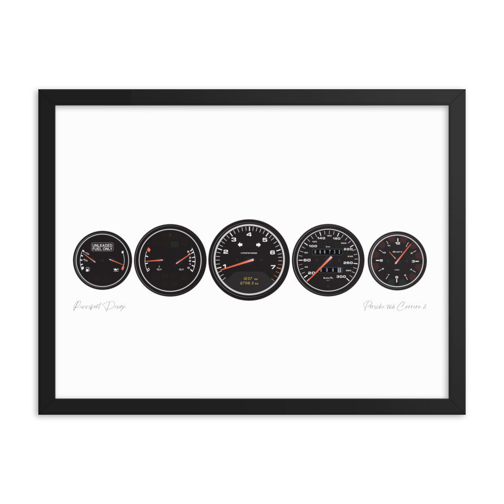 Porsche 911 964 Carrera (1989 - 1994) KPH | Framed Poster - Enhanced Matte Print