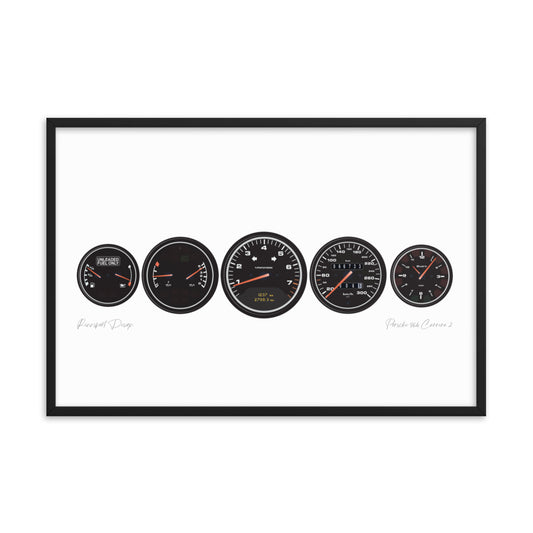 Porsche 911 964 Carrera (1989 - 1994) KPH | Framed Poster - Enhanced Matte Print