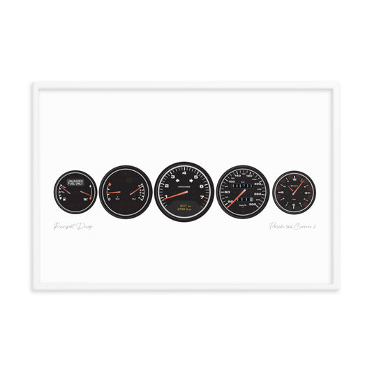 Porsche 911 964 Carrera (1989 - 1994) KPH | Framed Poster - Enhanced Matte Print