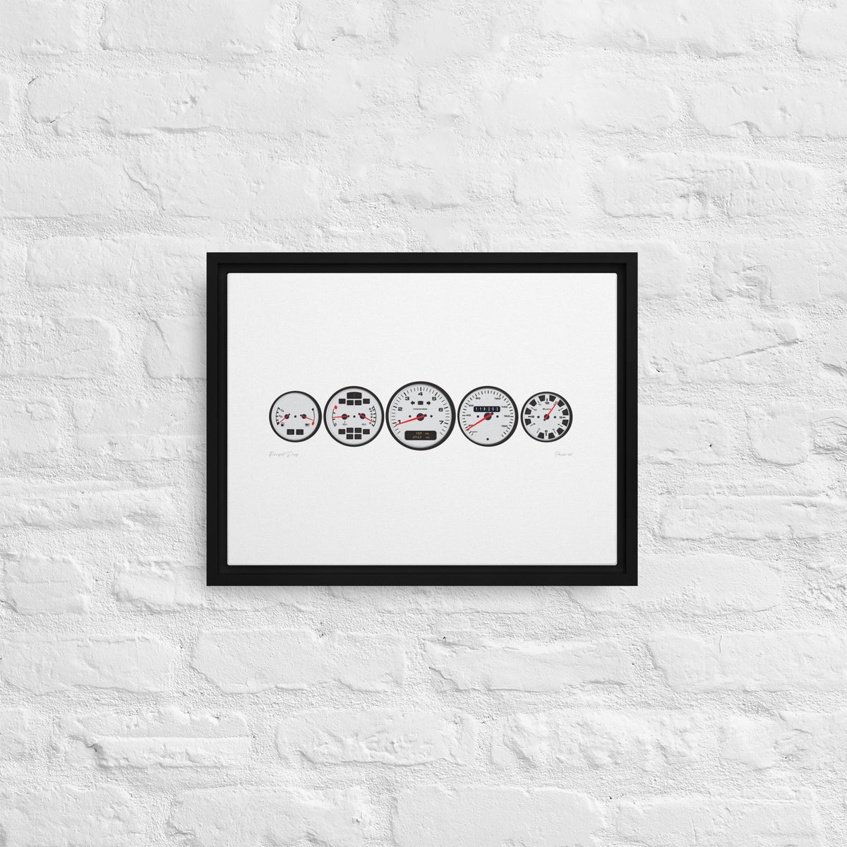 Porsche 911 993 Carrera (1994-1998) MPH | Framed canvas