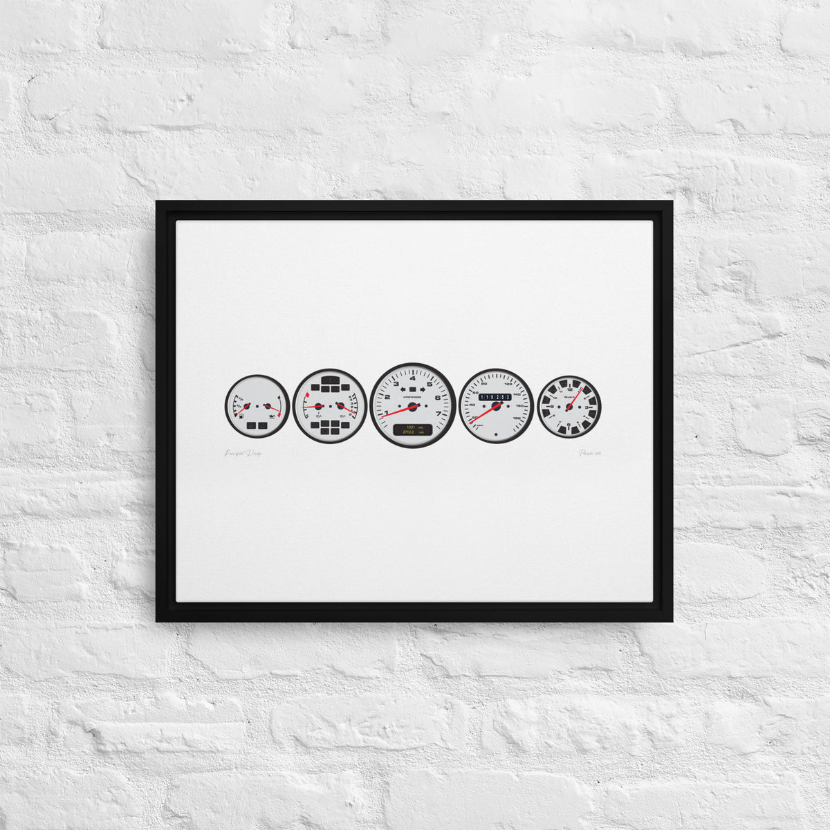 Porsche 911 993 Carrera (1994-1998) MPH | Framed canvas