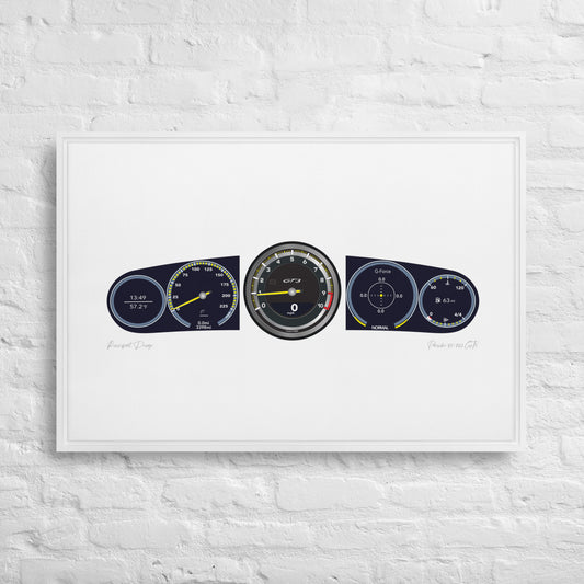 Porsche 911 992.1 GT3 (2021 - 2023) MPH | Framed canvas